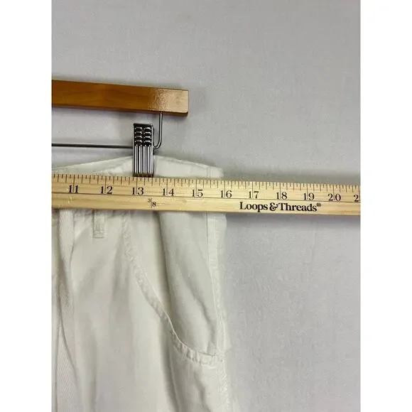 Woman's Willi Smith White Wide Leg Linen Blend Pants - Size 8 Beachy Resort - Picture 15 of 15